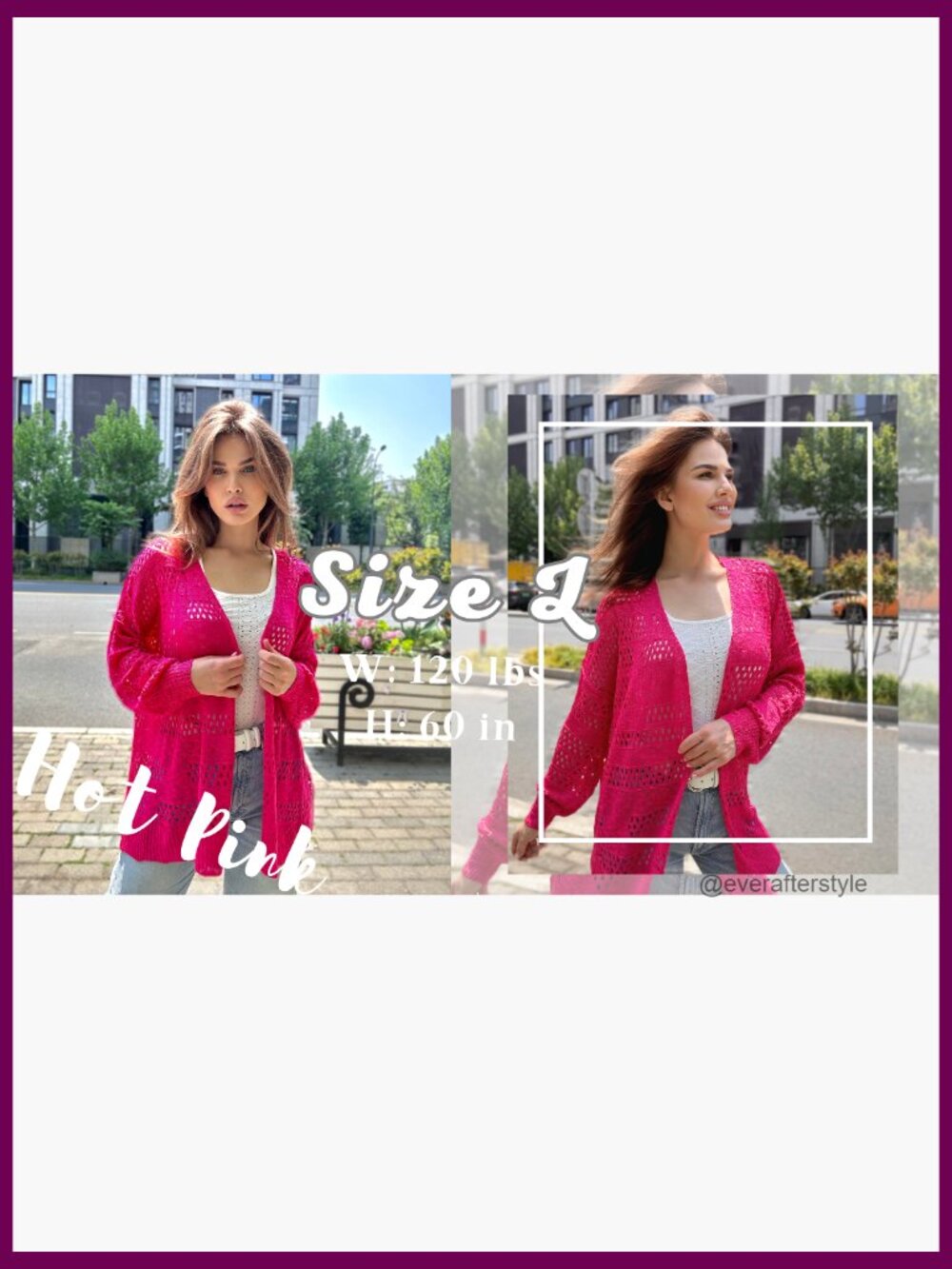 Lightweight Crochet Cardigan Long Sleeve Open Front Knit Oversized Sweater - Picture 7 of 7